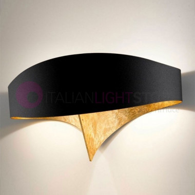 SCUDO 1003 Selène Lighting | Modern design decorated shaped metal wall lamp