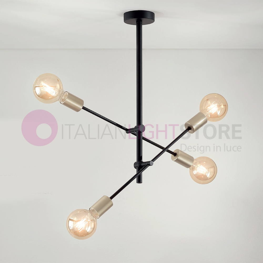 VECTOR Ceiling Lamp Ceiling light Adjustable 4 lights Industrial Design 6604N PERENZ