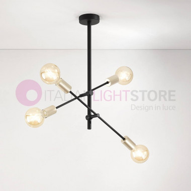 VECTOR Ceiling Lamp Ceiling light Adjustable 4 lights Industrial Design 6604N PERENZ