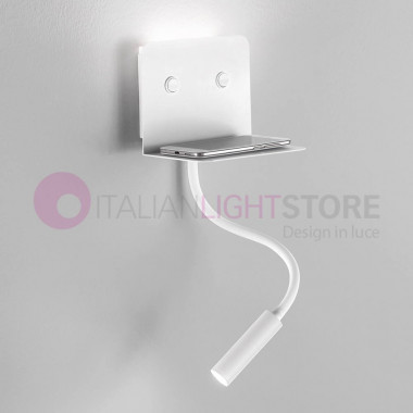 NIVEAU de la Lampe de Mur Blanc projecteur à LED et d'un connecteur USB 6636b perenz