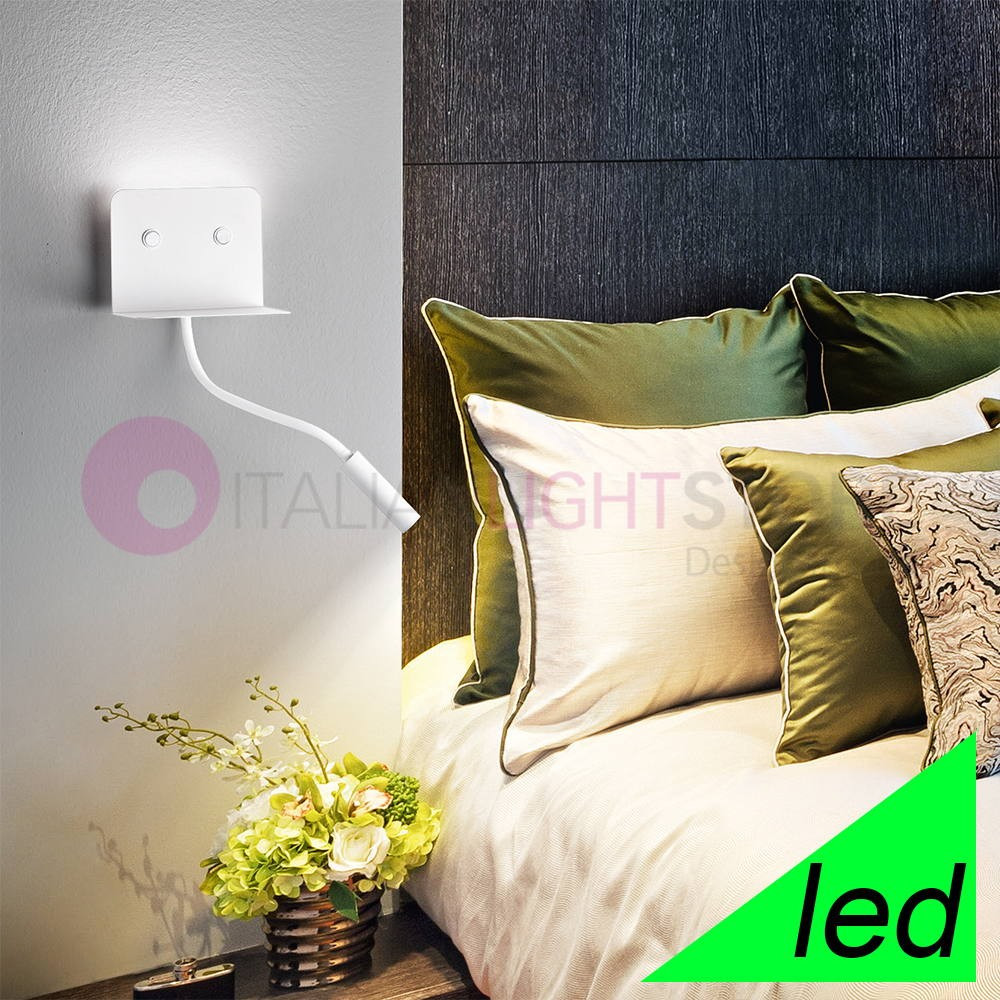 LEVEL Wall Lamp White LED spotlight and a USB connector 6636b perenz