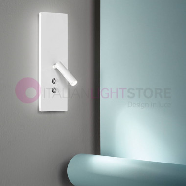 PLATE Wall Lamp White LED spotlight and a USB connector PERENZ 6638BLC