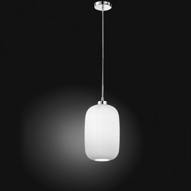 Perenz Illuminazione 6343 | SWEET Lampada a Sospensione Moderna Vetro Bianco Rigato