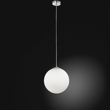 6344 Perenz Illumininazione | Suspension Lamp, Modern Glass Ball Globe White