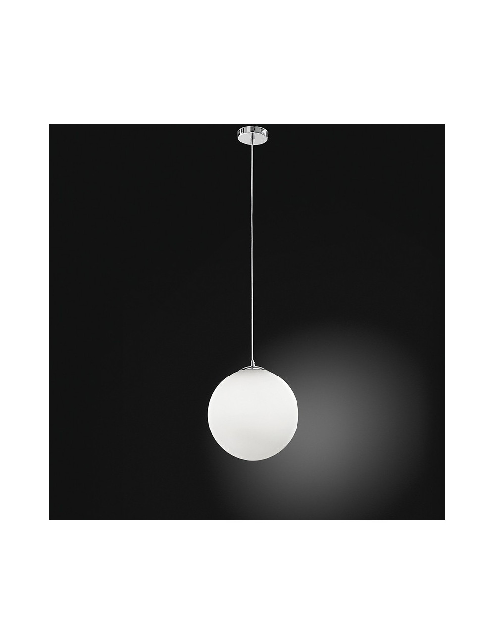 6344 Perenz Illumininazione | Suspension Lamp, Modern Glass Ball Globe White