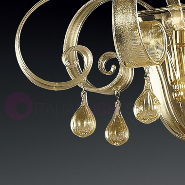 910-PL Vetrilamp | CA' ISABELLA Plafonnier en verre de Murano design contemporain