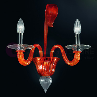 924-A2 Vetrilamp | Applique murale 2 luminaires en verre de Murano coloré
