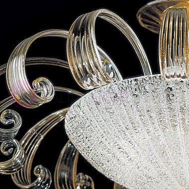 996-70 Vetrilamp | CA' D'ORO Elegante lámpara de cristal de Murano dorada