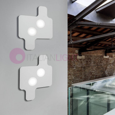 PUZZLE Ultra-thin design modern LED ceiling light L. 50X36 Braga Lighting