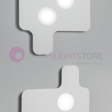 PUZZLE Plafonnier LED moderne design ultra-plat L. 50X36 Braga Lighting