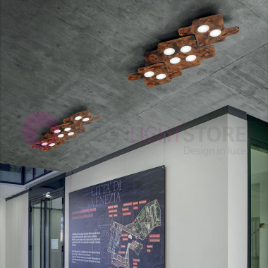 PUZZLE Plafón LED moderno de diseño ultrafino L. 50X36 Braga Lighting