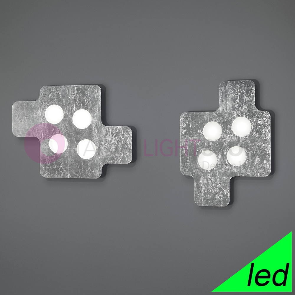 PUZZLE Plafoniera Led Moderna Design Ultrasottile L. 60X45 Braga Illuminazione