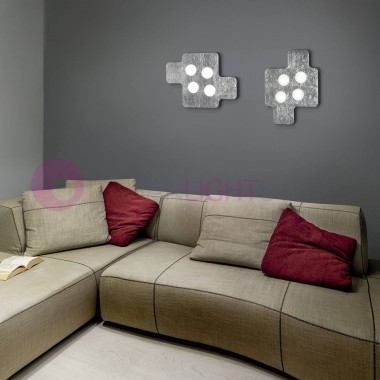 PUZZLE Plafón LED moderno de diseño ultrafino L. 60X45 Braga Lighting