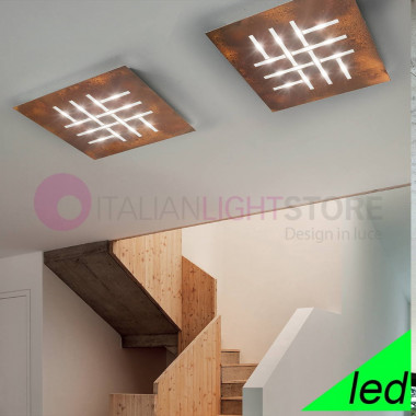 PATTERN Modern Square Led Ceiling Light Ultra-thin Design L. 50 Braga Lighting