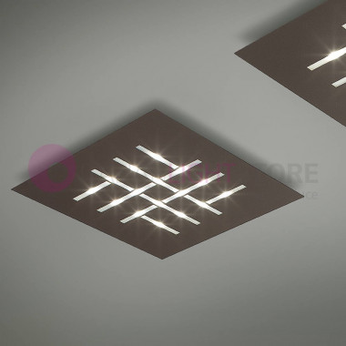 PATTERN Modern Square Led Ceiling Light Ultra-Thin Design L. 60 Braga Lighting
