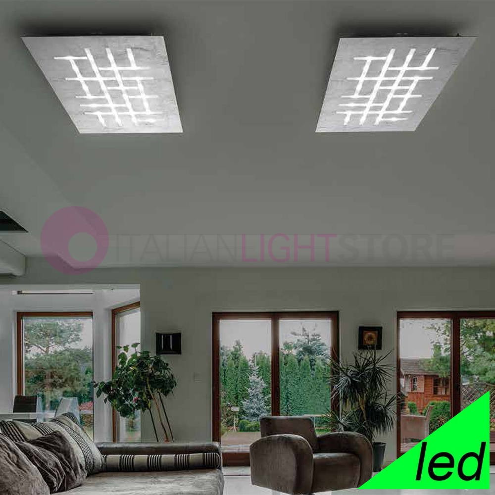 PATTERN Maxi Led Ceiling Light Modern Ultra-Thin Design L. 80x50 Braga Lighting PATTERN Maxi Led Ceiling Light Modern Ultra-Thin Design L. 80x50 Braga Lighting
