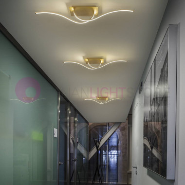 SCIA Modern Led Wall and Ceiling Ceiling Light 2 Lights Braga Illuminazione