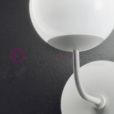 SFERA Aplique Lámpara Led Moderna Diseño Esfera Blanca De Cristal 2108 Braga Lighting