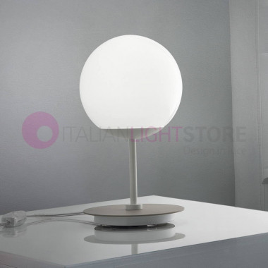 SFERA Led Tisch- und Nachttischlampe Design Glas weiße Kugel Braga Beleuchtung