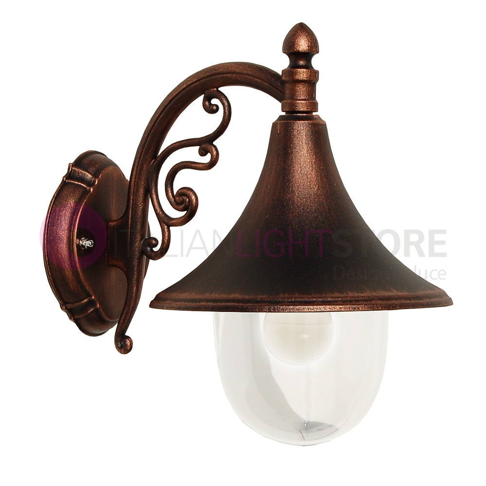 DIONE BLACK Lanterne murale en aluminium Classic Lampe d’extérieur 1901A-B5R Liberti Lampe