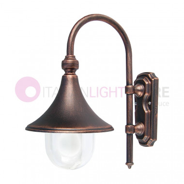 DIONE BLACK Linterna de pared Lámpara de exterior clásica tradicional 1901A-B3 Lámpara Liberti