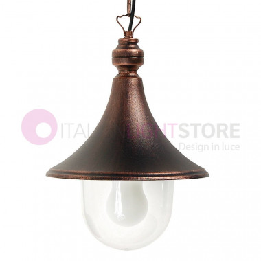 DIONE NERO Lampada a Sospensione in Alluminio per Esterno Classica 1903A Liberti Lamp
