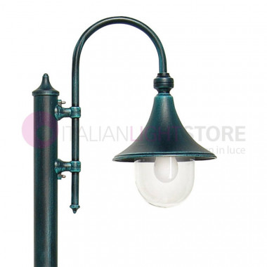 DIONE NERO Palo Lampioncino in Alluminio per Esterno Giardino Classico 1905A1L Liberti Lamp