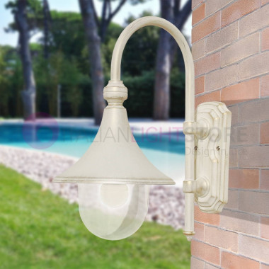 DIONE WHITE Wall Lantern Classic Outdoor Lamp White 1941A Liberti Lamp