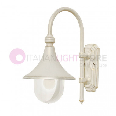DIONE WHITE Wall Lantern Classic Outdoor Lamp White 1941A Liberti Lamp