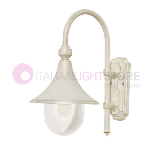 DIONE WHITE Linterna de pared clásica lámpara de exterior blanca 1941A Liberti Lámpara