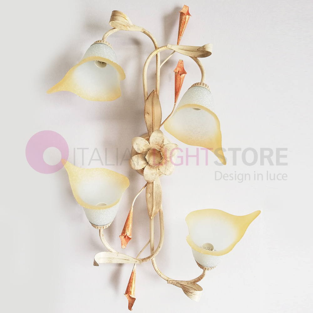 CALLA Plafoniera 4 Elfenbein Lichter klassischen florentinischen Stil