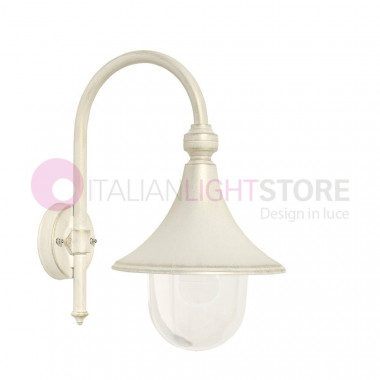 DIONE WHITE Wall Lantern Classic Outdoor Lamp White 1941AB3T Liberti Lamp