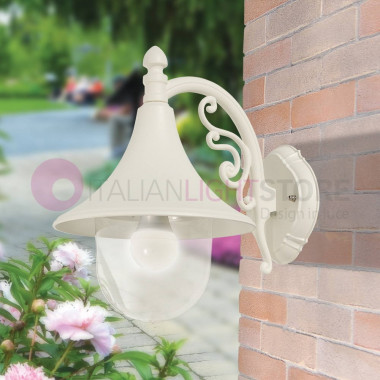 DIONE WHITE Wall Lantern Classic Outdoor Lamp White 1941AB5R LibertiLamp