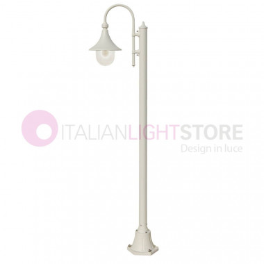 DIONE BIANCO Palo Lampione  Classico in Alluminio per Illuminazione Esterno Giardino 1945A Liberti Lamp