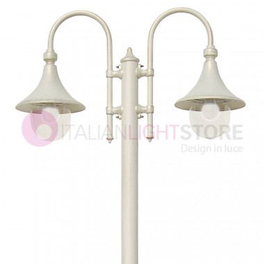 DIONE WHITE Classic Aluminium Lamp for Outdoor Garden Lighting 1946A Liberti Lamp