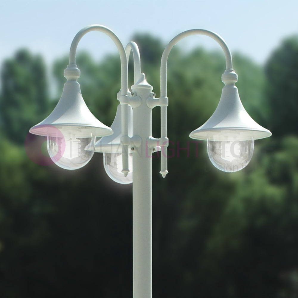 DIONE BIANCO Palo Lampione Classico Lampada Giardino 1947A Liberti Lamp