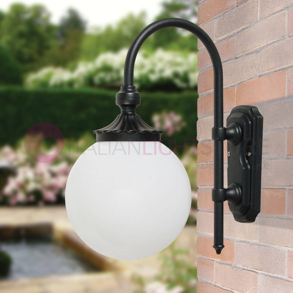 ANTARES Anthracite Outdoor - Lámpara de pared Sfera Globo d.25 7501B3 Liberti - Lámpara