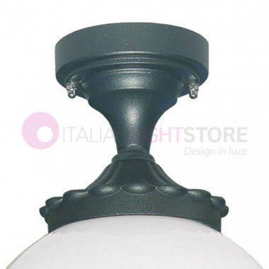 ANTARES Outdoor Pendant Lamp or Ceiling Lamp Anthracite with Globe Sphere d.25 7504 Liberti Lamp