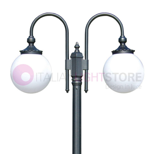 ANTARES Lampione per Esterno Giardino Antracite con Sfera Globo d.25  75102L Liberti Lamp