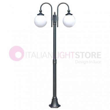 ANTARES Lampione per Esterno Giardino Antracite con Sfera Globo d.25  75102L Liberti Lamp