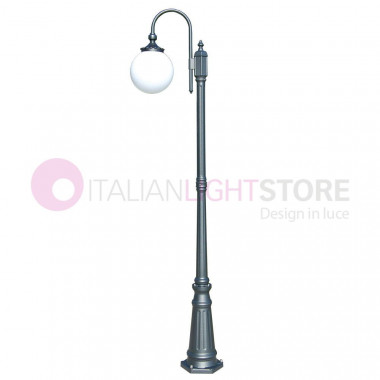 ANTARES Lampadaire Extérieur Jardin Anthracite avec Globe Sphere d.25 75111L Liberti LAmp