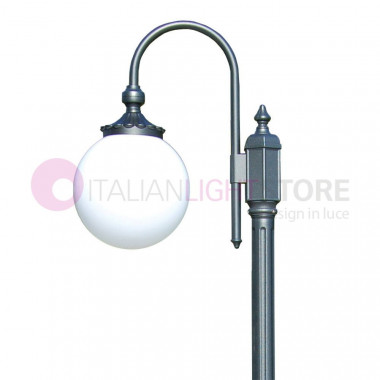ANTARES Outdoor Street Light Garden Anthracite with Globe Sphere d.25 75111L Liberti LAmp