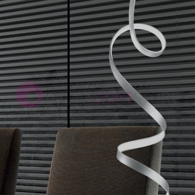 LUMEN Ondaluce Ciciriello | Lámpara de pie LED curvada retorcida de diseño ultramoderno