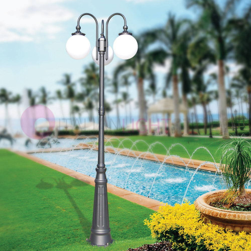 ANTARES Large Classic Outdoor Street Light with Globe Sphere d.25 75123L Liberti Lamp