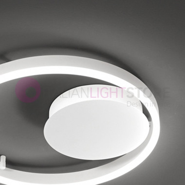 L'ÉCLIPSE Plafond du Cercle de lumière Modernes à LED Design Contemporain D. 40 Perenz 6698BLC