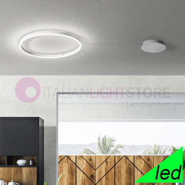 El ECLIPSE de la luz de Techo Círculo LED Moderna de Diseño Contemporáneo D. 60 Perenz 6700BLC