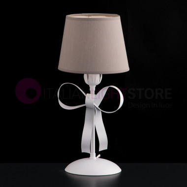 BOW Lamp from the Bedside table, Abat-jour Classic White Shabby Chic Lampshade