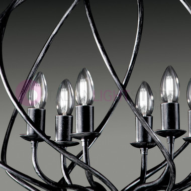 BAKARA' Chandelier with 6 Lights Modern Cage Design