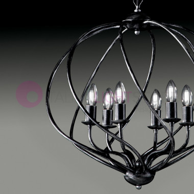 BAKARA' Lustre 6 Lumières Design Moderne En Cage