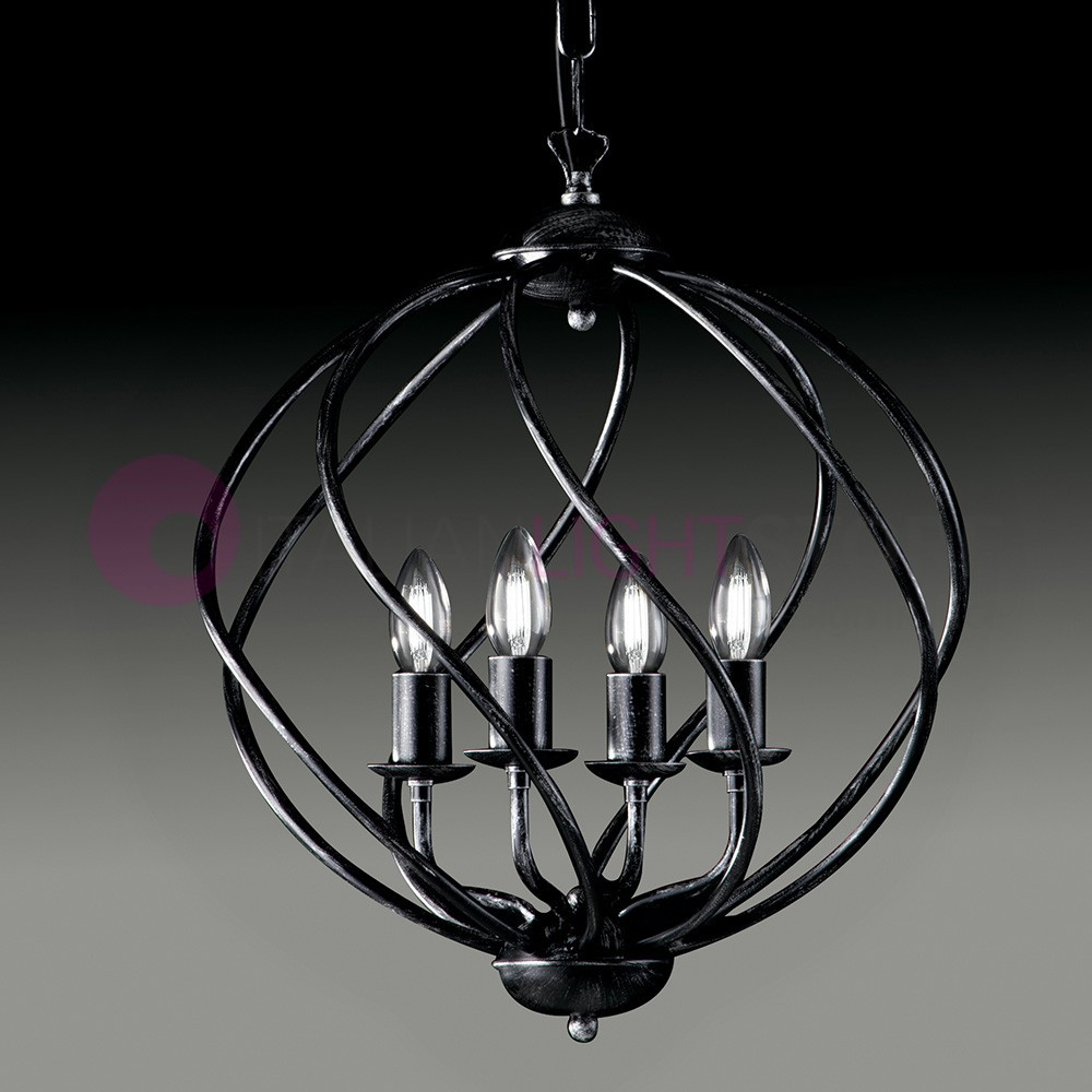 BAKARA' Chandelier with 4 Lights Modern Cage Design